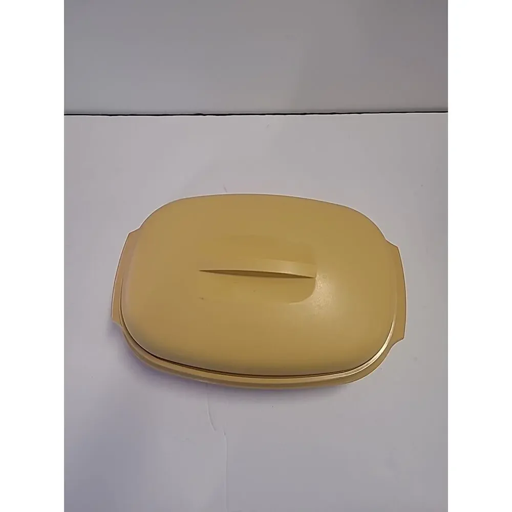 Tupperware Microwave Steamer Cooker Vintage Harvest Gold NO BASKET/DIVIDER